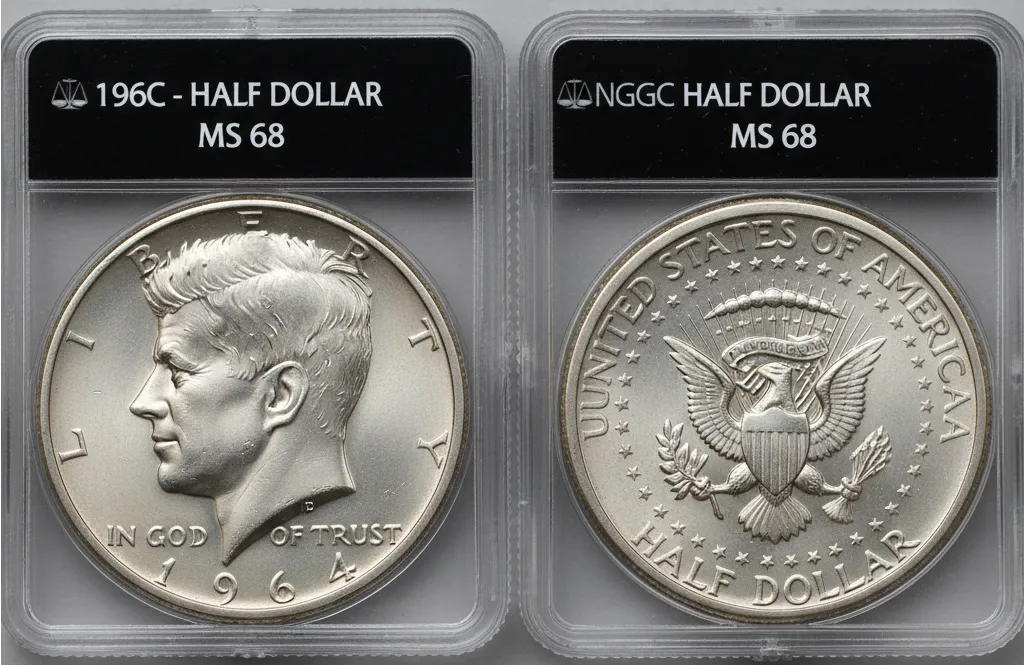 Half Dollar 1964-D, MS-68